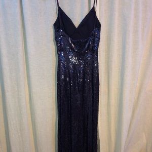 Long sparkly dark purple dress